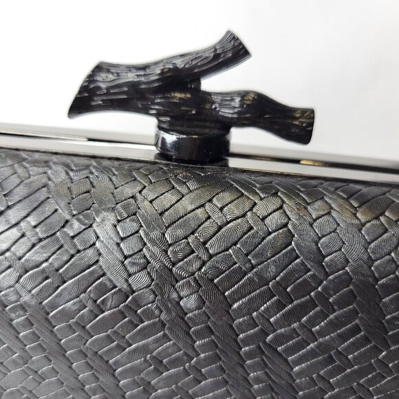 Elegant Evening Black Clutch Purse Cocktail Purse Wedding Evening Purse - Picture 2 of 11